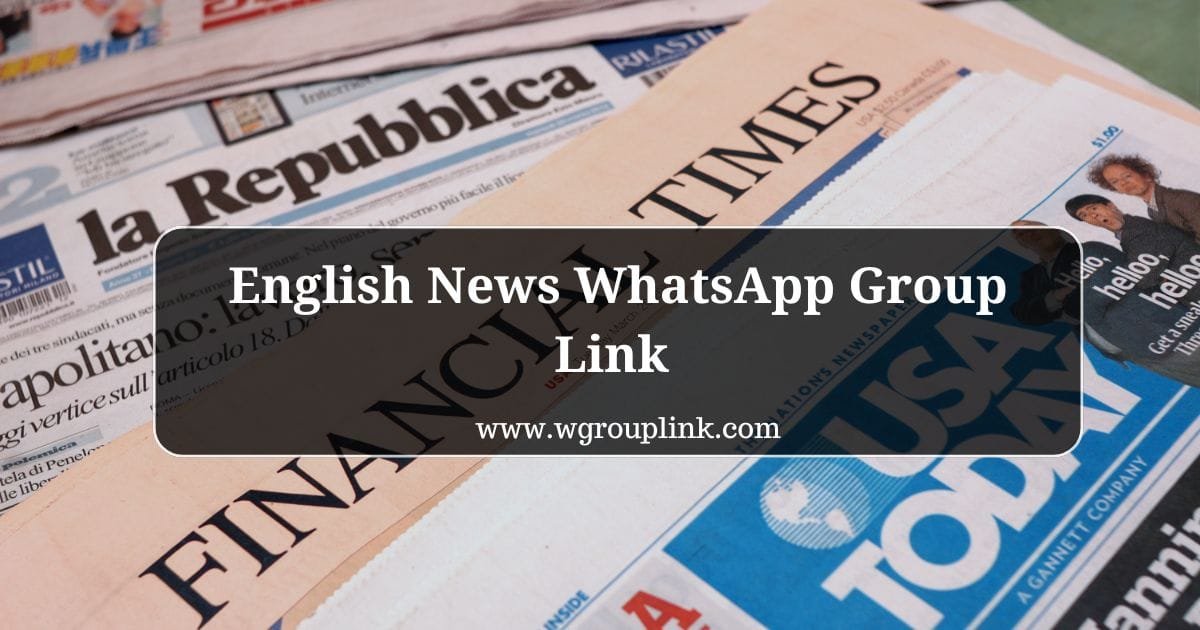 English News WhatsApp Group Link